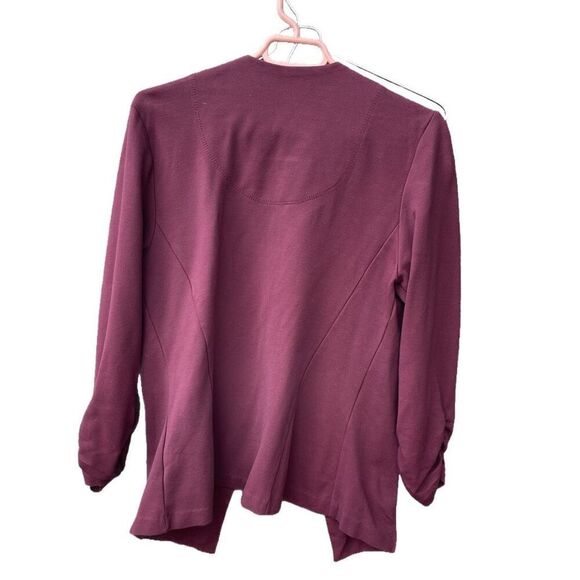 Lemon Tart size L ponte’ knit rushed sleeves cardigan. - Picture 2 of 6